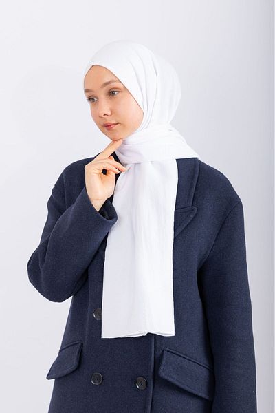 hijabchi Cotton Shawl - White