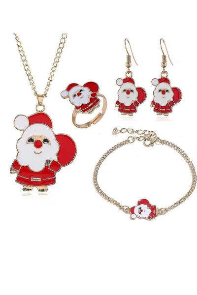 New Obsessions Christmas Christmas Father Figured Jewelry Set - Pack of 4