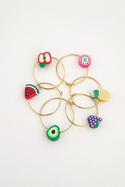 New Obsessions Fruit Charm Multi-Purpose Earring Set 6 Pack