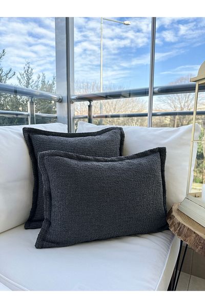 Decamor home Bohemian Knitted Smoked Throw Pillow Cover