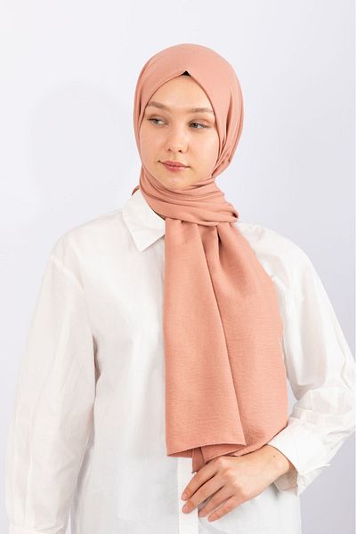 hijabchi Βαμβακερό Σάλι Κρασ - Σολομός