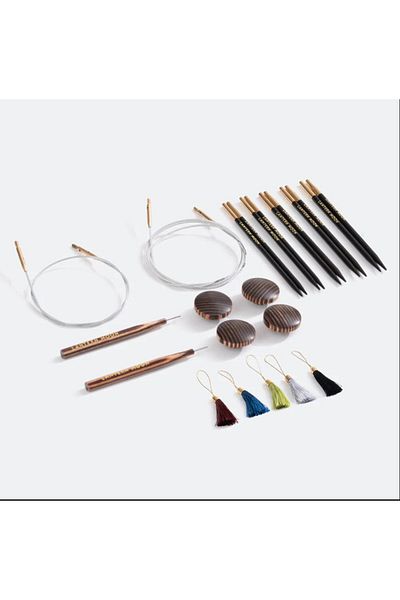 KnitPro Lanternmoon Grace 10 cm Short Skewer Tip Replaceable Skewer Set-Handcrafted Set of 5