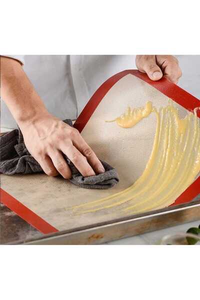 Dalian Home حصيرة خبز سيليكون مقاومة للحريق وغير لاصقة - ورق خبز ذاتي التشحيم، حصيرة لف العجين