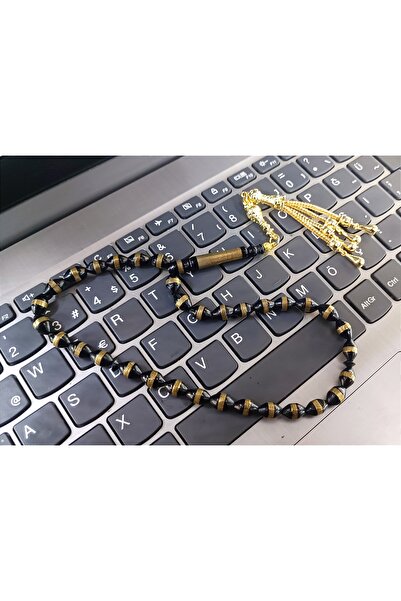 Kuka Sarmal mine işlemeli kuka tesbih gümüş püsküllü tasarımlı kutulu sertifika