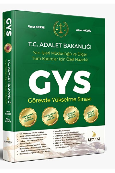 Liyakat Yayınları 2026 Adalet Bakanlığı Görevde Yükselme Sınavlarına Özel Haz...