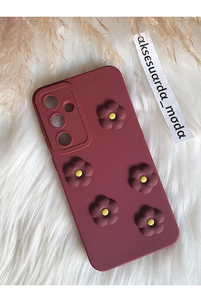 Aksesuarda Moda Samsung S23 Fe Compatible Silicone Case with Cute Teddy Bear Figure