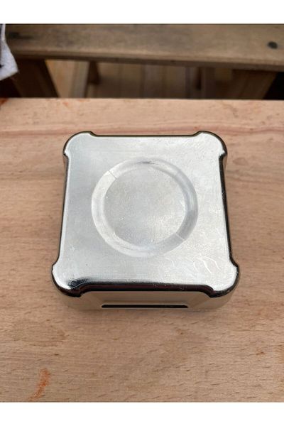 KT HOME Ashtray Metal Square Unbreakable Stainless Cafe Cafe Ashtray Restaurant Tea Garden (ASH TABLE) 10 Pieces