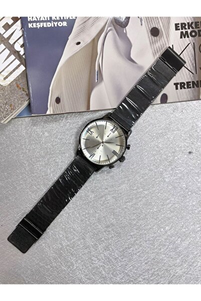 Bimodabu Roman Numeral Steel Mesh Cord Men's Wristwatch