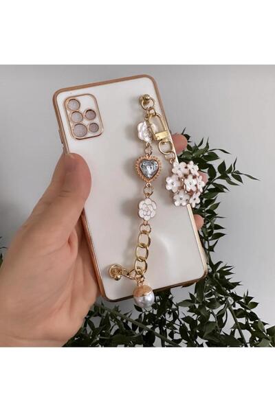 Aksesuarda Moda حافظة سامسونج جالاكسي A51 المتوافقة مع الزهور والأحجار واللؤل...