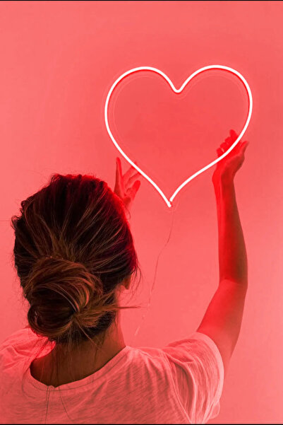 Neon shazamneon Işıklı Kalp: Neon LED Tabela Duvar Dekorasyon Ürünü