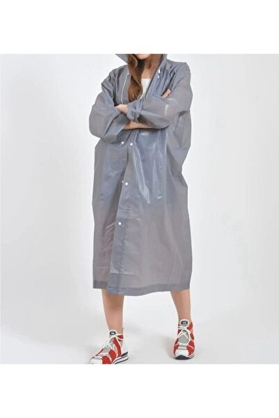 parsanzu Adult Unisex Gray Raincoat And Windbreaker Hooded Eva Fabric Wind And Water Resistant
