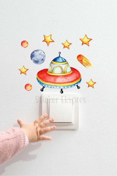 Sticker Ekspres Autocolant pentru navă spațială și stele P1