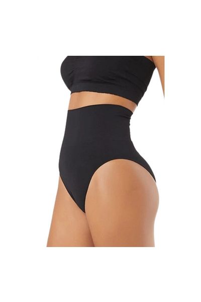 SAUNA SUIT 1 Size Thin Seamless Waist Silicone Stripe High Waist Slip Panties Corset String Corset