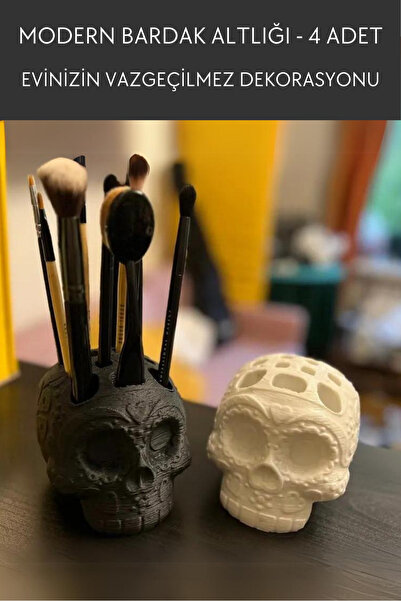 Nosa Mall Θήκη μακιγιάζ - Organizer με πινέλο και υλικό, Organizer Skull