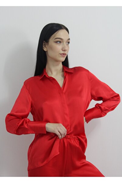 ROSILY %100 Saf İpek Kadın Gömlek