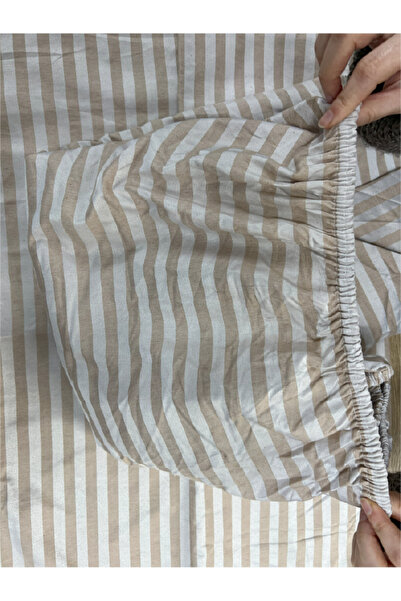 Wanderlust Premium Quality Striped Way Cotton Satin Fitted Sheet Set Pillowcase Single Double