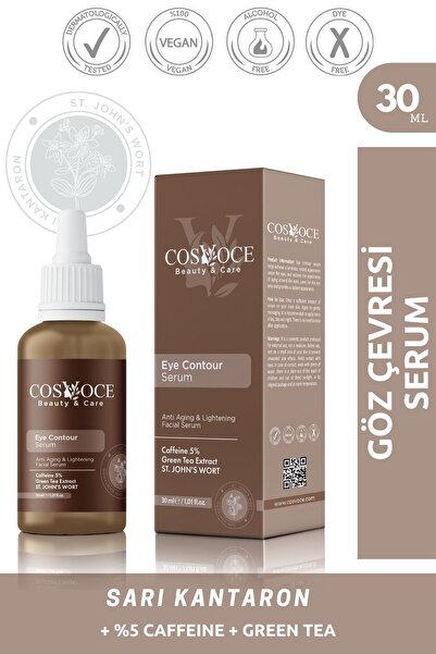 COSVOCE Göz Çevresi Destekleyici Cilt Bakım Serumu 30 ml ( Caffein % 5)