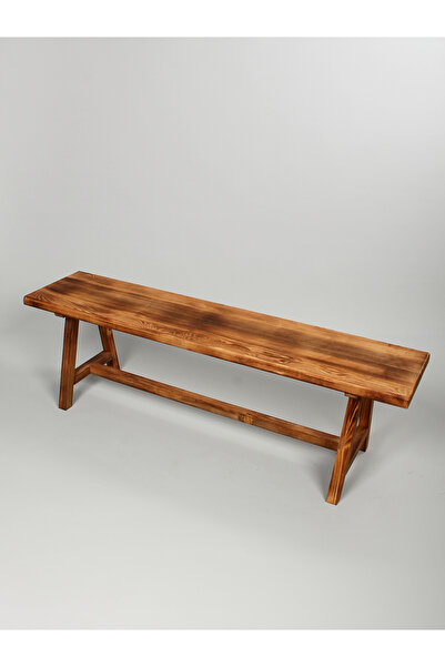 TALASCH Ahşap Ceviz Bank 150 Cm Bench Sandalye Mutfak Bahçe Balkon Naturel