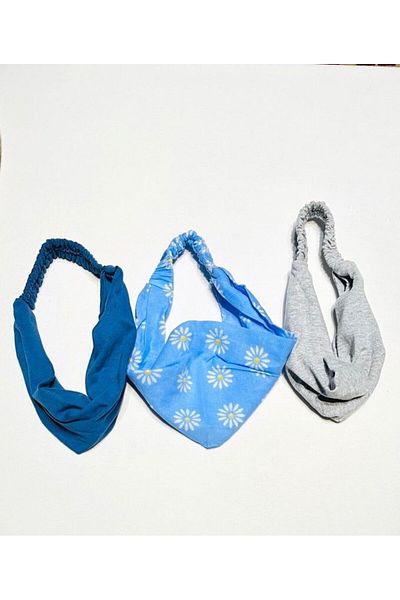 BERG Set de 3 benzi de păr, bandană cu parașuta