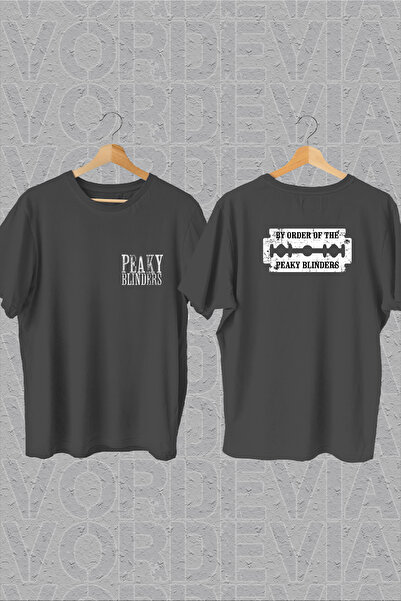 Vordevia Peaky Blenders prsa i leđa Štampano crna Oversize kroj T-shirt