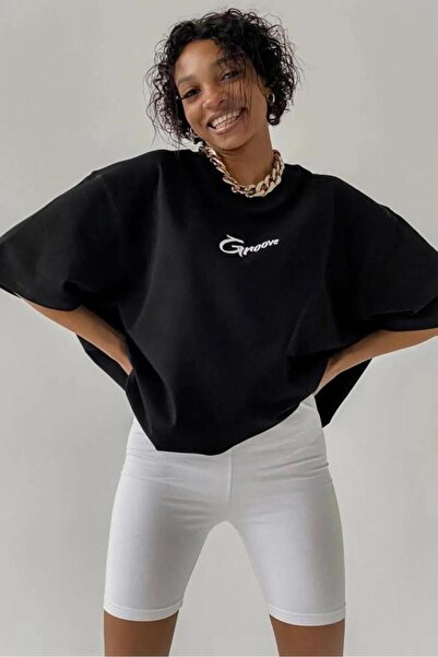 Khione Μπλουζάκι Unisex Design Grovee Printed Oversize 100% βαμβάκι