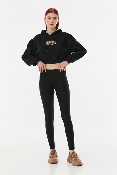 Fulla Moda Leggings din bumbac cu nervuri