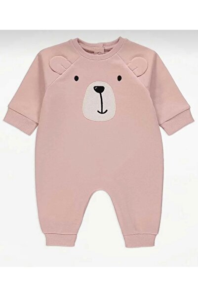 Tinymuyt Baby Girl Ribbed Embroidery Detailed Jumpsuit