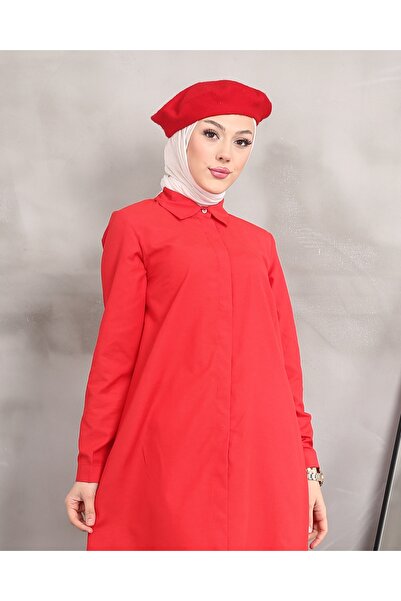 Kirazgym Long Shirt Tunic Poplin Fabric