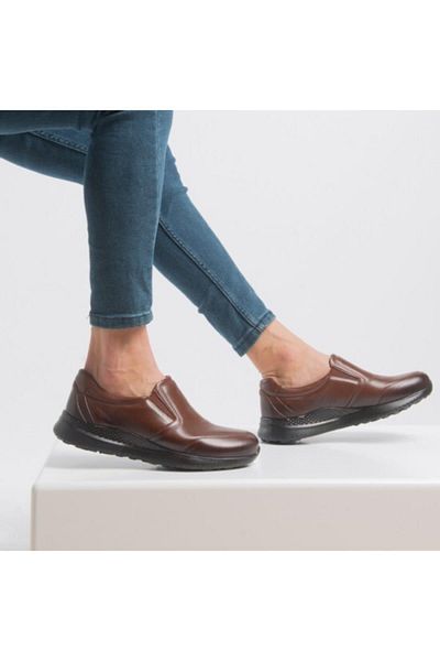 Forelli M47927 Ανδρικά παπούτσια Comfort από γνήσιο δέρμα καφέ