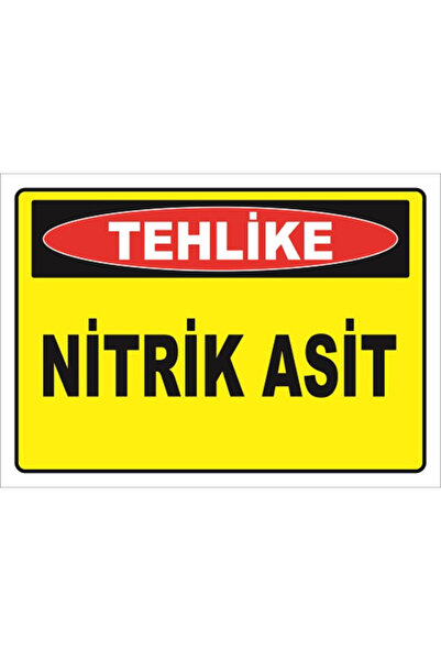 vizyon trafik NİTRİK ASİT - İSG LEVHASI LEVHA 25x35 cm Galvaniz Saç 0,4 mm KT...