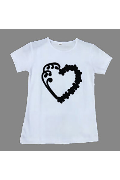 FATELLA Tricou cu mânecă scurtă pentru fete, cu imprimeu inimioare, pentru sp...