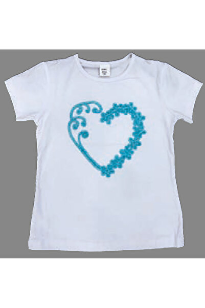 FATELLA Tricou cu mânecă scurtă pentru fete, cu imprimeu inimioare, pentru sp...