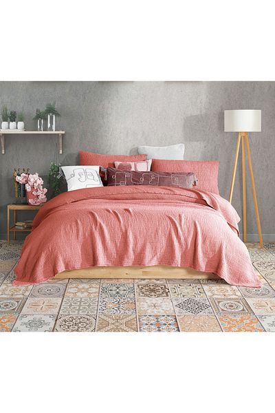 destinyhometex Multi Muslin Open Tile - 4 Layers 100% Cotton King Size Fringeless 260x240cm