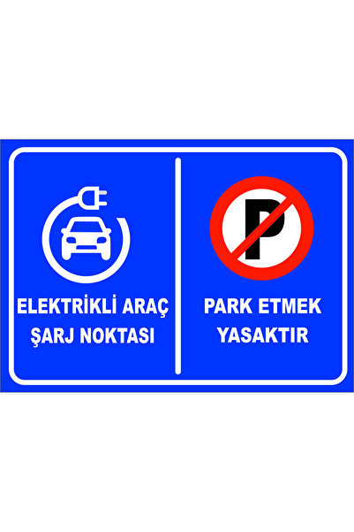 vizyon trafik ELEKTRİKLİ ARAÇ ŞARJ NOKTASI 50x70 cm Dekota 3 mm
