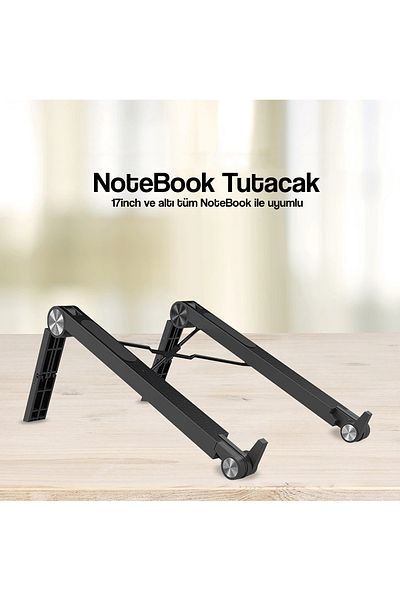 Mcstorey Laptop Stand Macbook Notebook Compatible Foldable And Adjustable Black