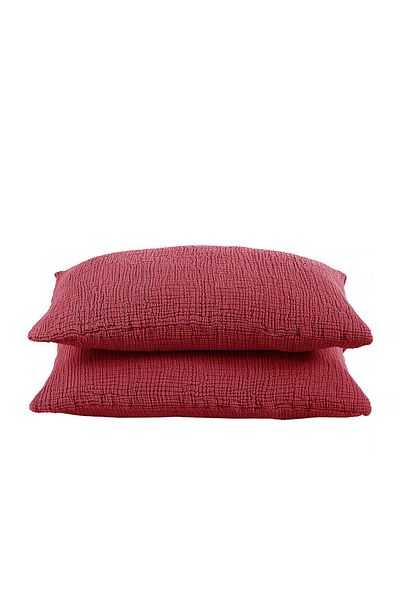 destinyhometex Burgundy 4 straturi muselină multiplă 100% bumbac King Size fără franjuri 260x240cm