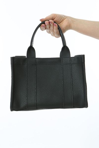 Baghashtag Black Leather Mini Tote Bag