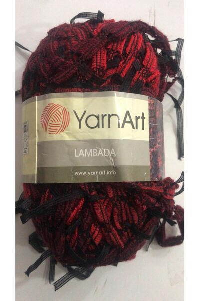 Yarnart LAMBADA DESENLİ FIRFIR İP KIRMIZI-BORDO-SİYAH 100 GR.