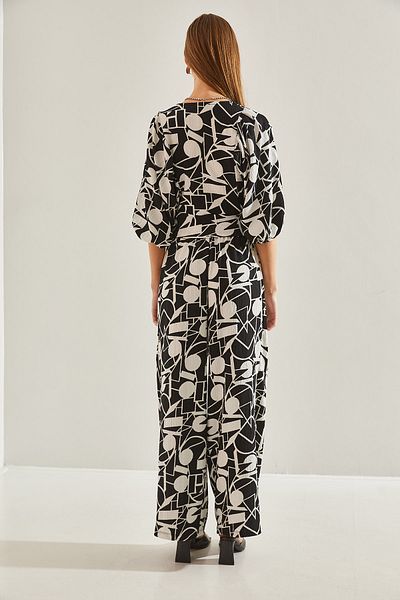 Bianco Lucci Women's Floral Patterned Top and Bottom Set