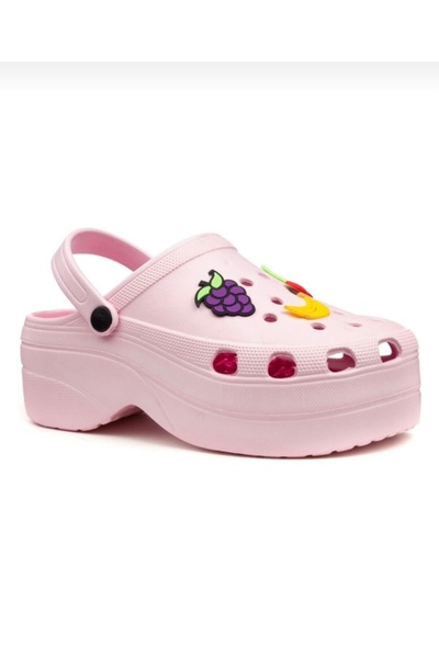 Genel Markalar Novelido Yüksek Taban Stickerslı Terlik