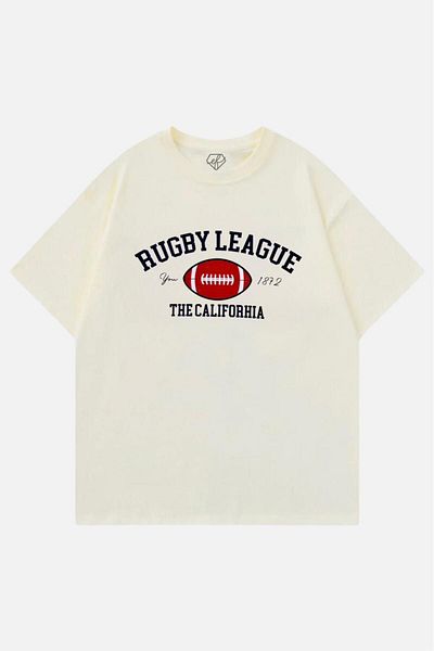 EFBUTİK Beige Unisex Rugby League T-Shirt