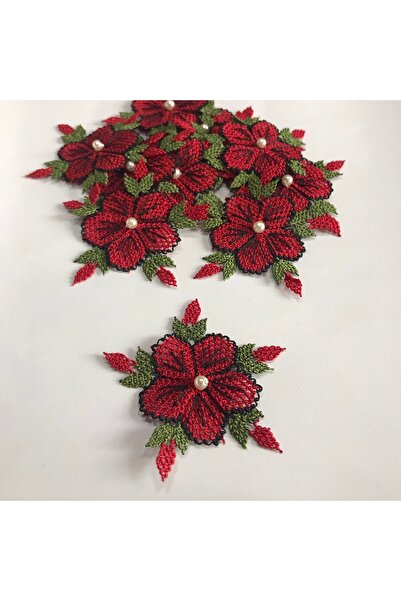 PATİ TASARIM ATÖLYESİ PATİ TASARIM 12 ADET İĞNE OYASI ÇİÇEK MOTİF