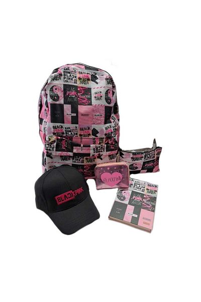 GC GÖKHAN CLUB BLACKPINK NOTEBOOK RUCKSACK PĂLĂRIE PORTOFEL PORTAFETĂ