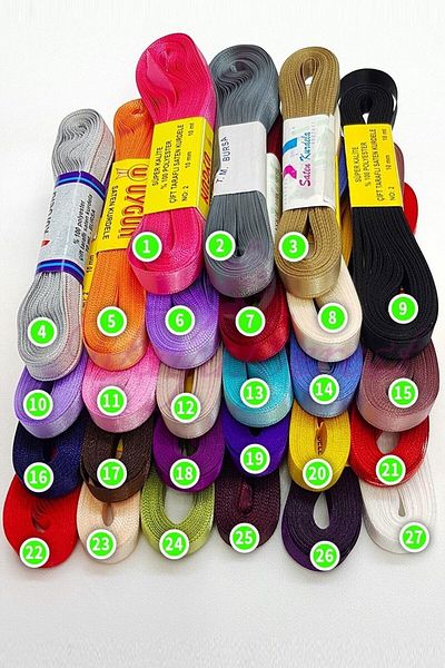 YENİ HEDİYELİK DÜNYAM Satin Ribbon Width 1 cm Length 10 m