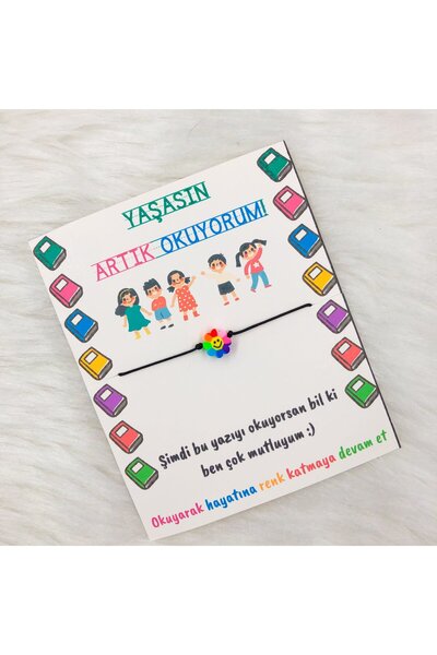 HOBİREYON 20 Pieces Longslive I'm Reading Now Bracelet