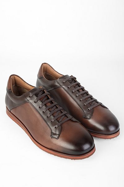 Tamer Tanca Men's Genuine Leather Tan Casual Shoes