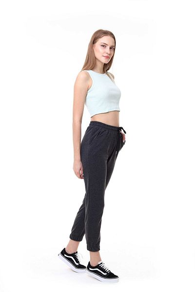 Miss Puddra Women's Single Bottom Tracksuit Anthracite