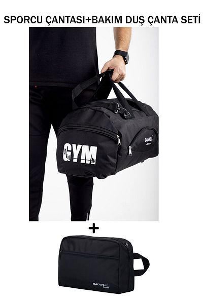 BAGWELL Set mare de geanți de sport personalizat și geantă de duș pentru îngrijire