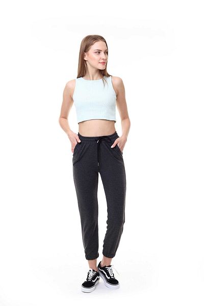 Miss Puddra Women's Single Bottom Tracksuit Anthracite