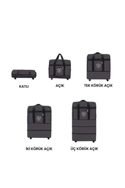 Bambus Home 10 Wheeled Three-Bellow Rolling Suitcase - Giant Size Bag